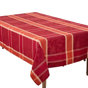 Saro Lifestyle Plaid Design Fall Autumn Season Holiday Tablecloth, 70"x104", Multicolored