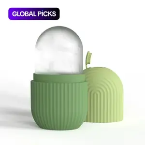 Ice Roller for Face & Eye Puffiness, Facial Massager Contour & Enhance Skin Care & Glow, Reusable & Leakproof Ice Facial Roller Mold Cube, Silicone Tool #GLOBAL PICKS