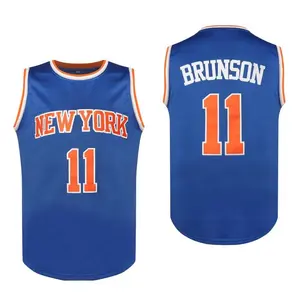Brunson and Ewing Basketball Jersey , Sleeveless Embroidered Details, Ideal for Sportswear, Party Outfits, Or As a Gift, 100% Polyester, Loose Fit, Athletic Techwear