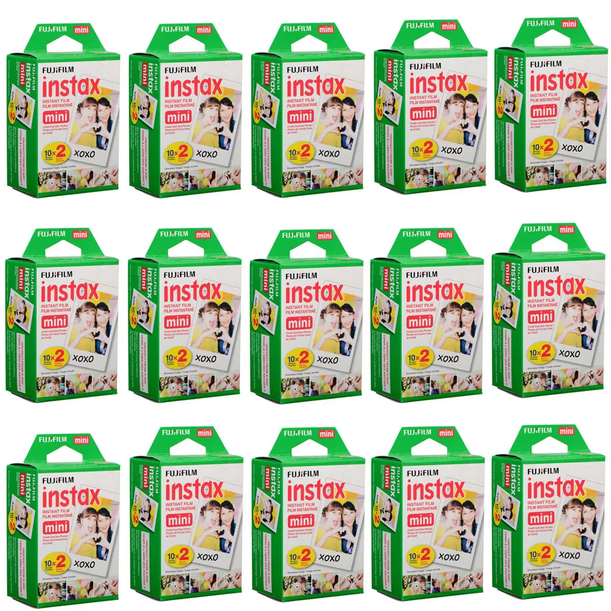 Fujifilm Instax Mini Instant Print Picture Film Pack - 15-Pack (20 Exposures Total), Handy Flash-Compatible Electronic Camera & Smartphone Accessory, High-Quality Capture
