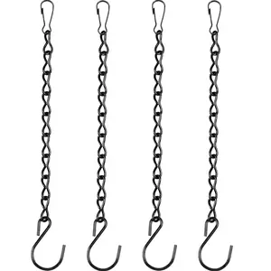 3-Piece Hanging Basket Chain Hooks, Replacement Chains for DIY Bird Feeder Pots Lanterns Decorative Iron Chains, Hangable