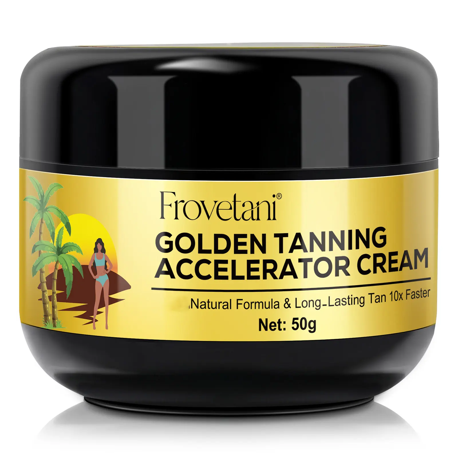 Frovetani Golden Tanning Accelerator Cream, Effective in Sunbeds & Outdoor Sun