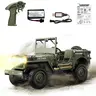 JJRC C8815 1:10 Scale Remote Control Truck - 4WD Off-Road Run, Hobby Tactical Command Truck, Linked Steering, All-Terrain, LED Lights, Independent Searchlights, Locking System, Toys for Boys 6-8 Years, Outdoor Toy, Static Collection Item, W/ Remote