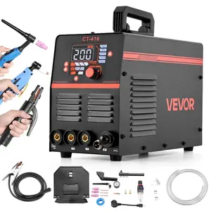 VEVOR 3-in-1 Plasma Cutter Welder Combo - CUT/TIG/MMA, 50A Plasma Cutting Machine 200A TIG Stick Welder, Digital 110/220V Dual Voltage with 2T/4T/PA/PT Function for Home Repairs, Workshops