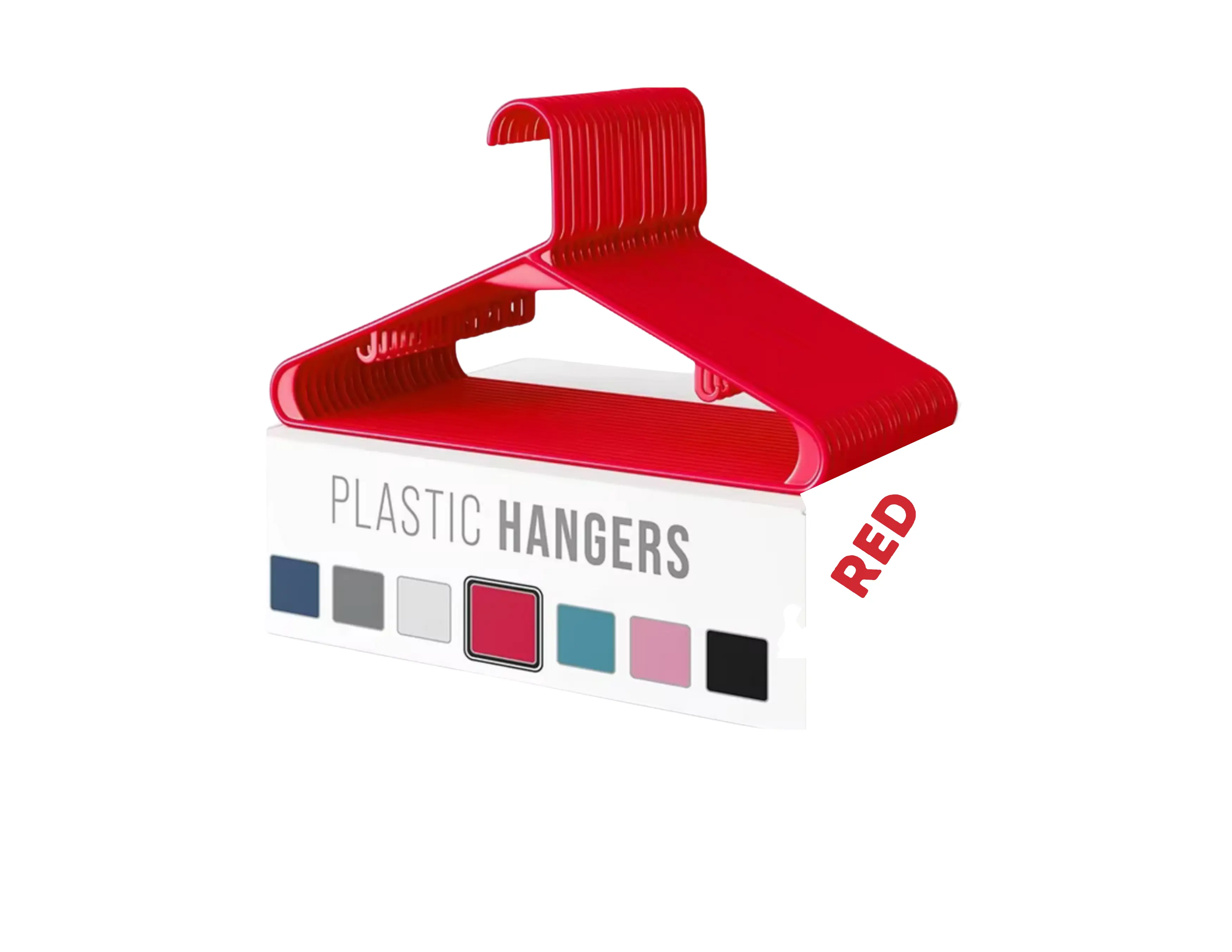 18-Piece Sturdy Reinforced Thick Plastic Clothes Hangers, 4 Bold Colors, Smooth Rotatable Rotating Hook, Heavy-Duty Home Organizer for Dress Hanging, Laundry Supplies (18-Piece Pack), Bedroom, 18 Pieces