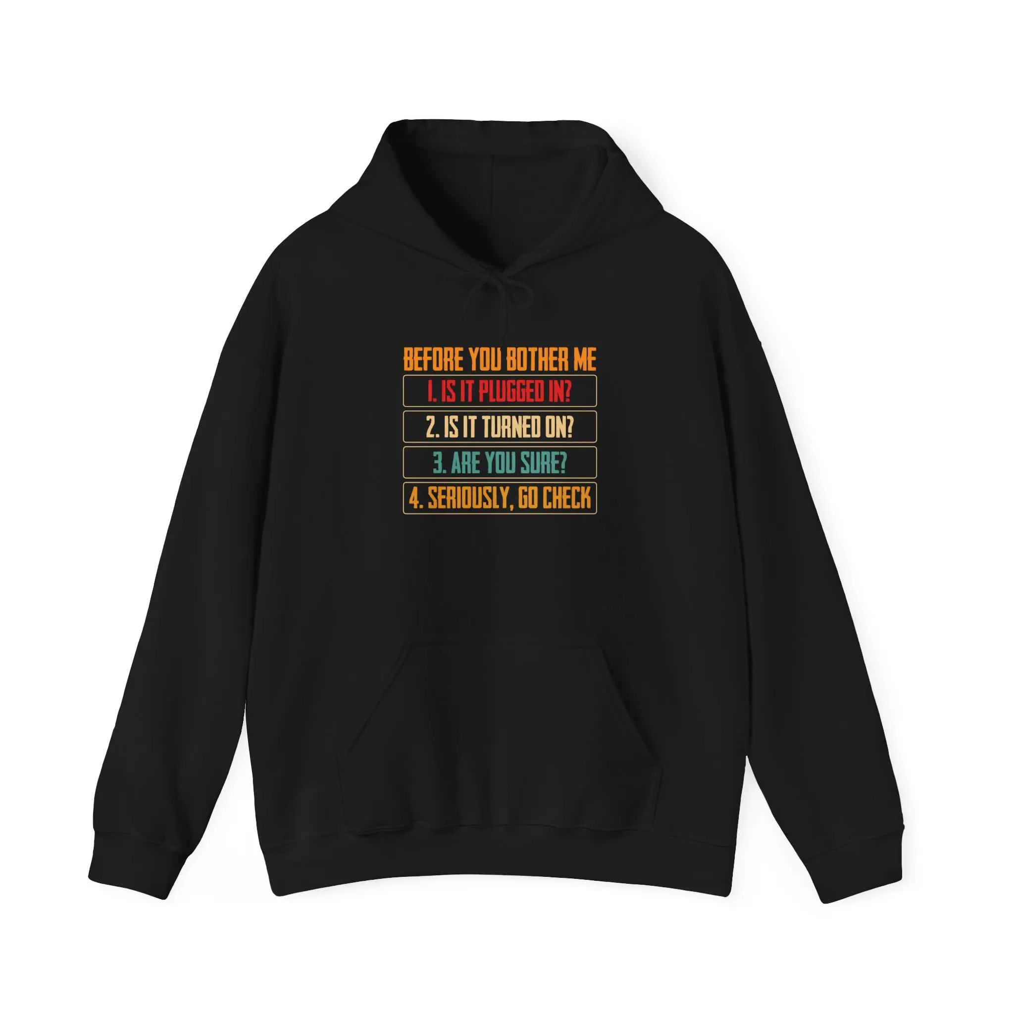Technical Support Before You Bother Me Coding Lovers Engineer Hoodie, Men Women Technical Support Christmas Gifts Technical Support Hoodie