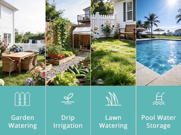 QUOBAS Sprinkler Timer for Garden Hose, Weekly Programmable Digital Water Timer with Rain Delay/Auto/Manual 3 Modes, Drip Irrigation System, Pool, Lawn, Battery Powered, 1 Zone