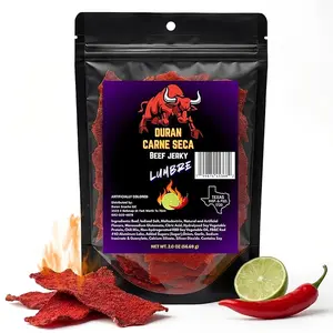 Tizon Lumbre Carne Seca - Spicy Fuego Beef Jerky Snack, Premium Mexican-Style Dried Beef, 2oz Resealable Pouch, No Added Hormones, USA Made