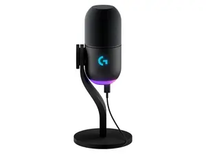 Logitech G Yeti GX Dynamic RGB Gaming Microphone with LIGHTSYNC, USB Mic for Streaming, Supercardioid, USB Plug and Play for PC/Mac - Black