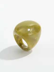Exaggerated Fashion Geometric Oval Resin Ring, Bohemian Vintage Style Chunky Ring, Boho Style Rings, Women's Daily Wear, Holiday Gift, Party Decoration, Unique Rings, Geometric Design Ring