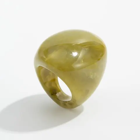 Exaggerated Fashion Geometric Oval Resin Ring, Bohemian Vintage Style, Boho Style Rings, Women's Daily Wear, Holiday Gift, Party Decoration, Unique Rings, Geometric Design Ring, Fashion Ring Jewelry