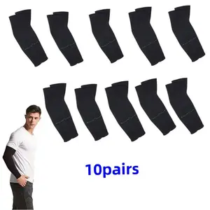 Disposable Arm Sleeves, 10 Pairs High Elasticity Arm Sleeves, Uv Protection Cooling Arm Sleeves, Sports Arm Sleeves for Cycling, Golf, Running & Driving, Elbow Guard