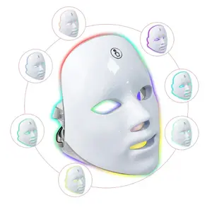 7 Color LED Facial Mask Photon Therapy Skincare, 7 Color LED Photon Skin Care Mask Massager, Facial Beauty Massagers, Light Beauty Mask Spa
