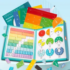Magnetic Fraction Recognition Board Toy Set, Erasable Addition and Subtraction Educational Tool, Classroom Math Learning Aid for Kids
