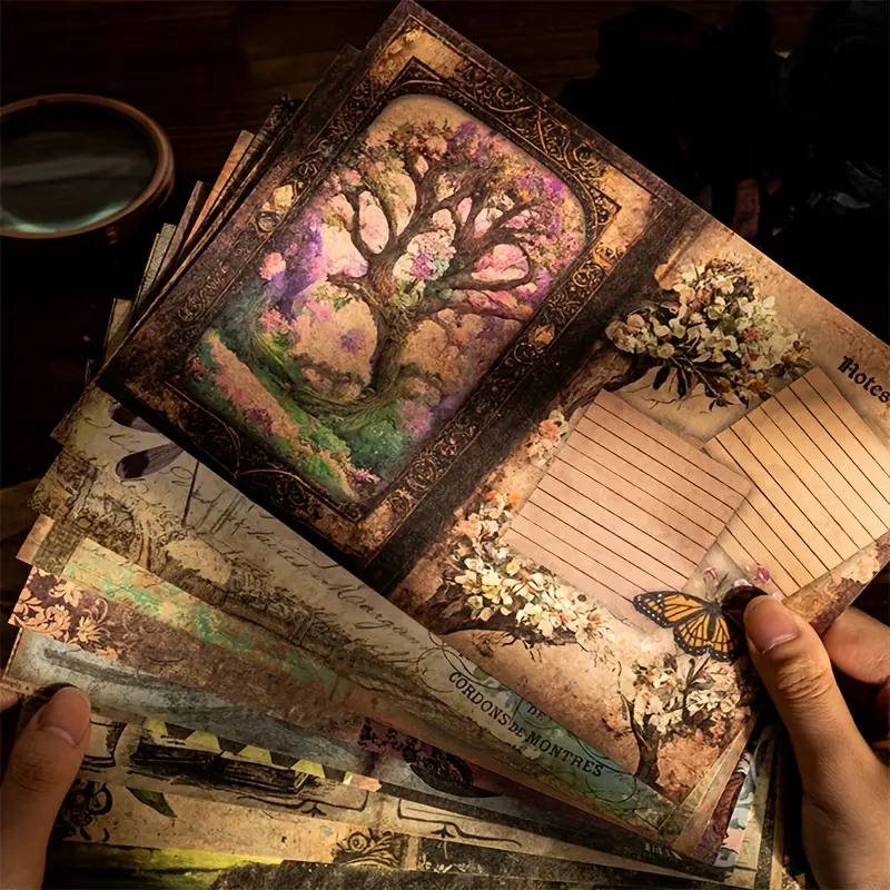 40sheets Large Size(7.87*5.51in) Scrapbooking DIY Paper, Scrapbooking Supplies, Suitable for Packaging, Framed Gift Boxes, Greeting Card Paper, Halloween Decoration, Diary Accessories, Craft Enthusiasts Scrapbook Materials
