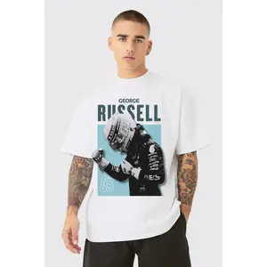 George Russell 63 T-Shirt, Racing Driver Graphic Print Tee, Formula Racing Fan Shirt, Speed Car Inspired Apparel, Unisex Streetwear Racing Tee 🚀