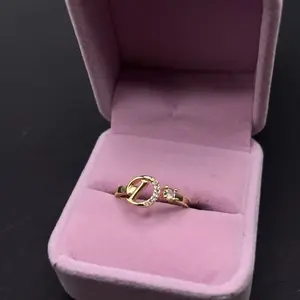 CZ Initial Ring - Personalized Initial Ring for Women