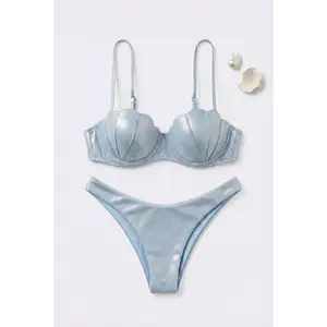 Shiny Mermaid Seashell Bikini