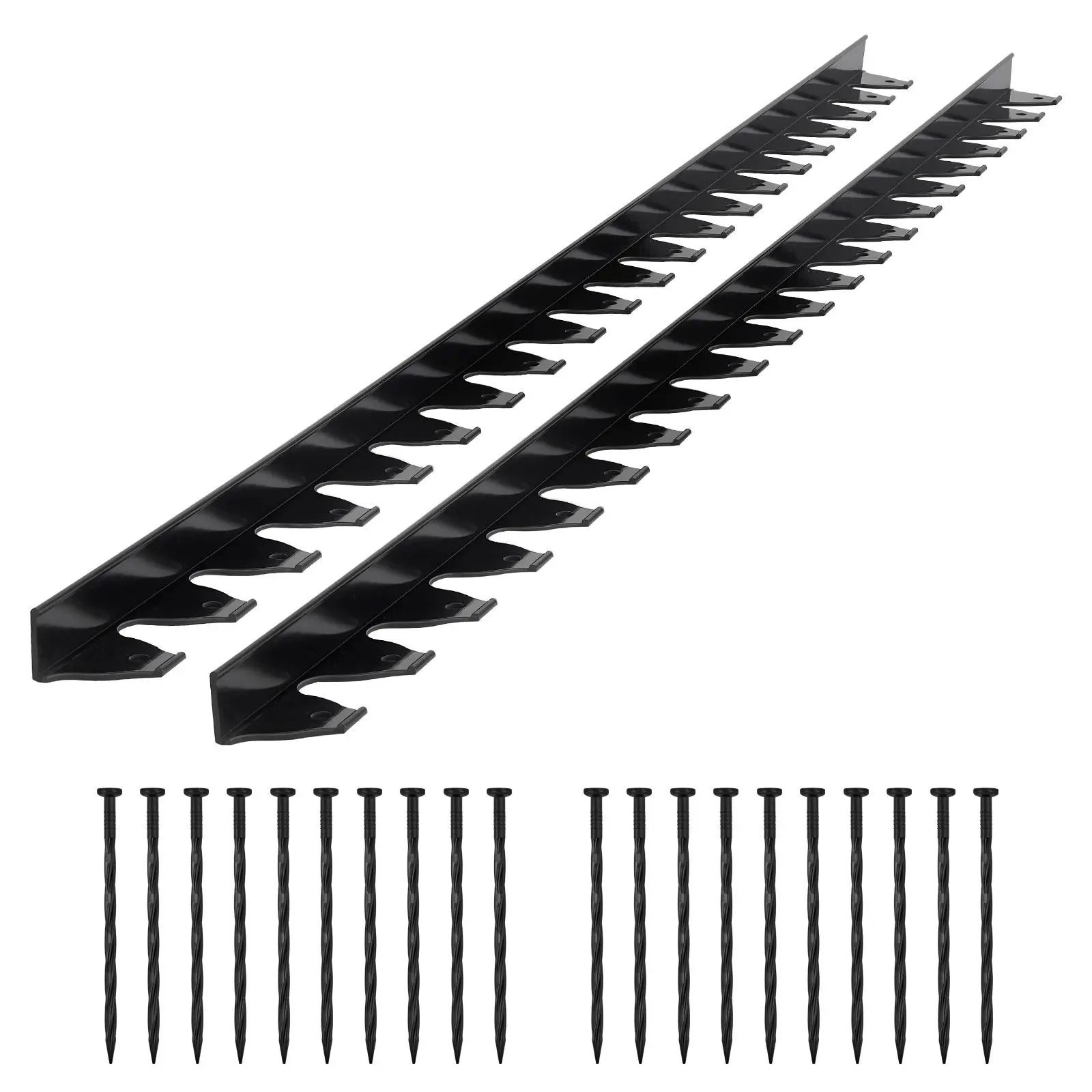【SummerFinds】VEVOR Landscape Edging Border, 10Pcs 6 ft x 1.6 in Plastic Garden Edging with 60 Spikes, Sun-Resistant Flowerbed Borders, DIY Layout, No Dig Garden Edger Border Divider for Lawn Edgings for Yard