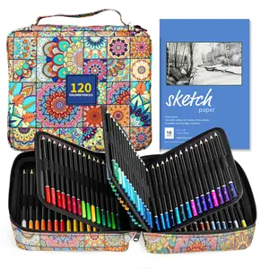 72/120 Premium Soft Core Colored Pencils for Artists, Adults Teens Coloring Drawing, Portable Zipper Case, Ideal for Creative Projects, Artistic Colored Pencils
