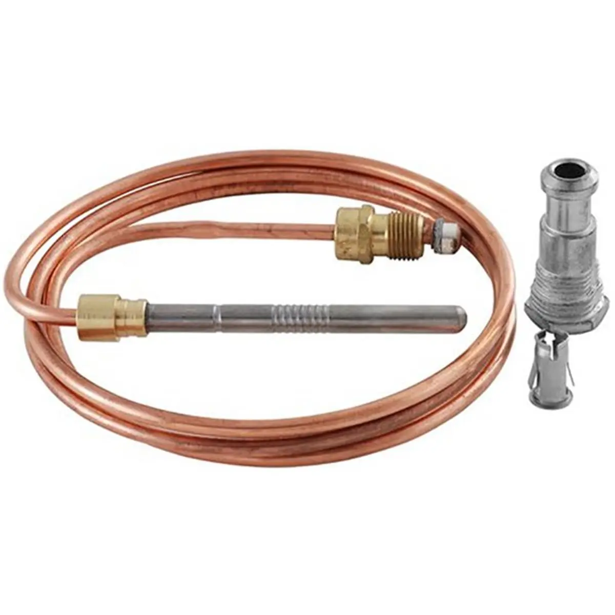 212 MAIN Copper Body Thermocouple Adapter - Push/Clamp/Screw Type, Universal Fit, 24 in, H06E-24, for Household Appliance Heaters
