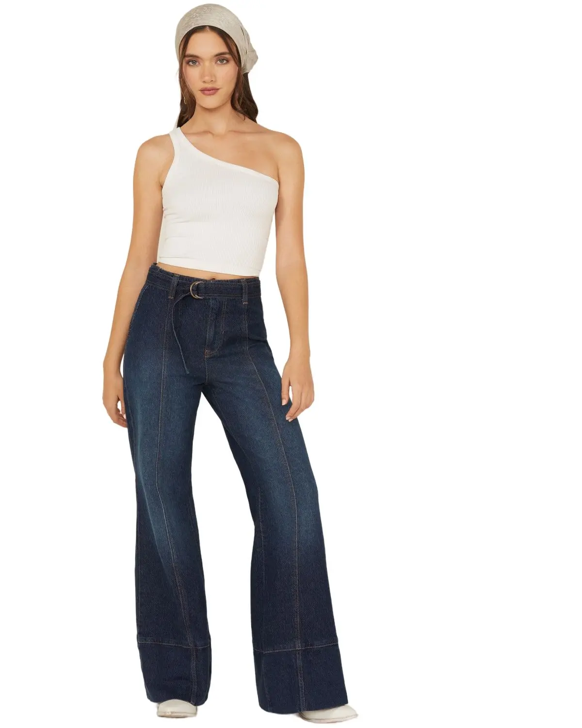 Free People Women's Women'S Ryla Dark Wash High Rise Flare Stretch Denim - Ob2049921-5413