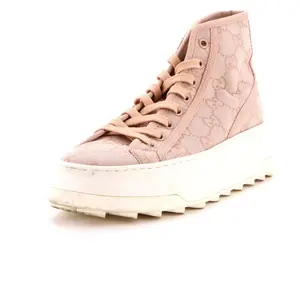 Pre-owned Gucci Women's Tennis Trek Sneakers GG Canvas by Rebag