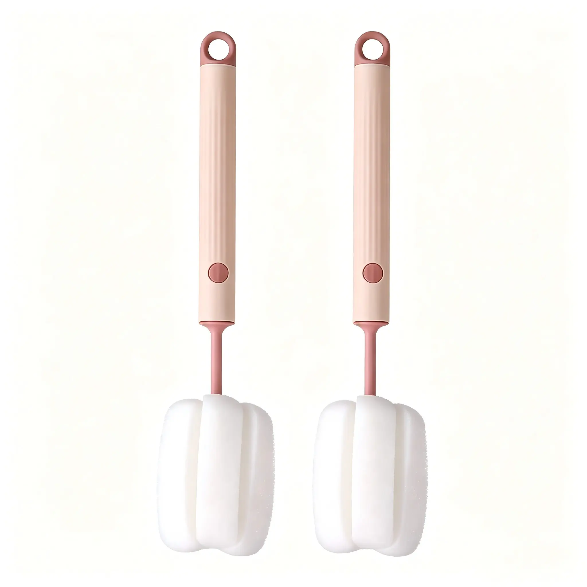 Bottle Soft Brush Set, 2-Piece Sponge Bottle Brushes, Gentle and Easy to Clean, Effective Stain Remover for Baby Bottles, Bottle Cleaning Brush, Bottle Brush Cleaner