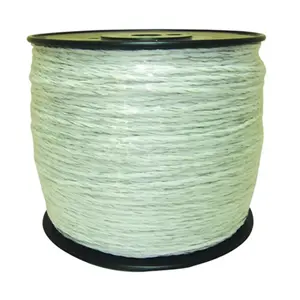 212 MAIN Portable Conductive Visible Field Guardian White Polywire, 1312ft Dog Training Aid, Temporary Fence, Easy-to-Respool Controlled Grazing Tool
