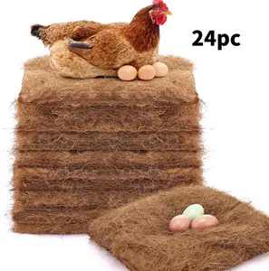 Soft nesting pad for hens to lay eggs, coconut fiber mat for egg production, keeps eggs warm and prevents them from breaking, washable chicken nest pad