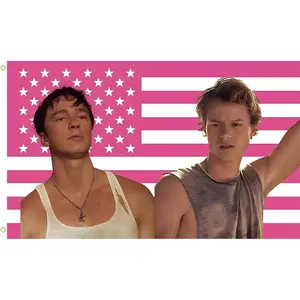 JJ Jacob Elordi Drew  Tapestry Rafe Pink OuterBanks America Funny Cameron MaybankStarkey Flag poster  for College Dorm Room Bedroom Outdoor Parties Decor