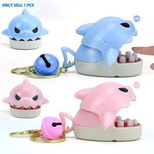 Shark Shape Stress Relief Keychain, Random Bite Design, Perfect for Adult Relaxation, Touch Feedback, Ideal Gift for Daily Use, Valentine's Day