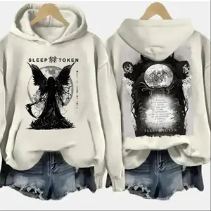 Sleep Token 2 Side And Both Sleeves Sweatshirt Hoodie - Logo & Reaper Angle Print Unisex Sweatshirt, Hoodie, Gift For Fan Size S-5XL 18.425S