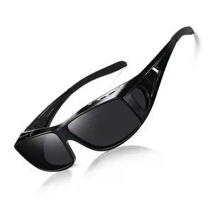 RMMEEY Fit Over Glasses Sunglasses for Women & Men Polarized UV400 Protection TR90 Frame TAC Lens Prescription Compatible Sunglasses