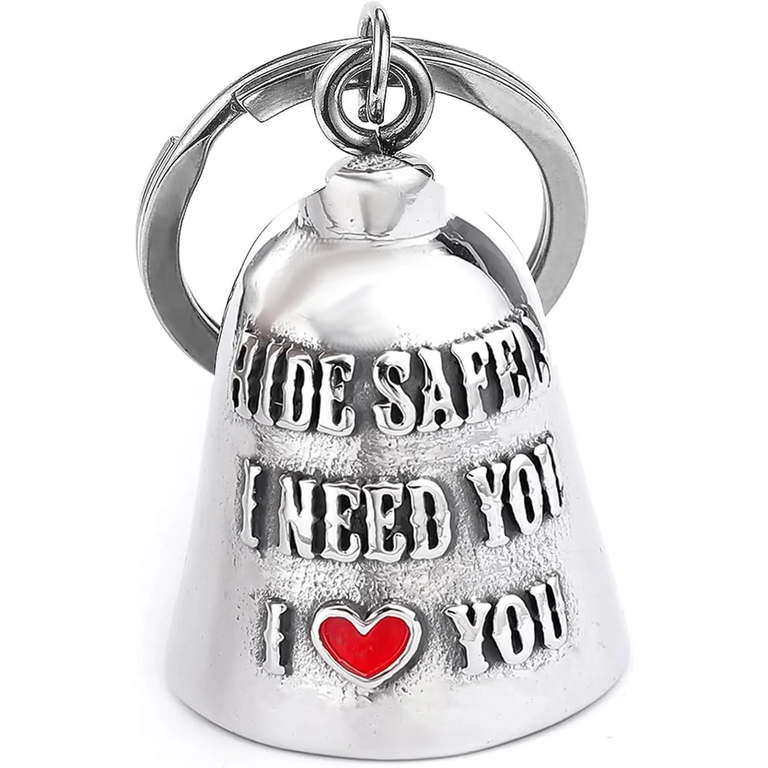 Motorcycle Guardian Bell, Stainless Steel 3D Angel Wing Charm for Bikers - Good Luck Riding Companion Gift for Men, Parents, Includes Gift Box, Fortune, Siblings