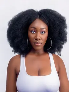 Afro Kinky bulk human hair 8-20 inch 50 gram Afro kinky bulk 100% human hair for Dreadlock extensions repair Loc making twists