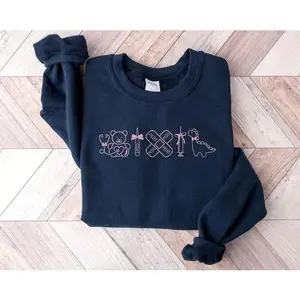 Bows Pediatrics Sweatshirt Peds Crew Team Sweater Pediatric RN Gifts Peds Nurse Crewneck Gift for Peds Nurse Practitioner Future RN