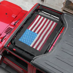 Front Door Mesh Car Sun Shade, Sturdy Multipurpose Outside Car Accessory, Durable Top Cover for Sun Protection, Compatible with Jeep Wrangler JK 2007-2017, Car Accessories, Car Sun Shades Outside Car