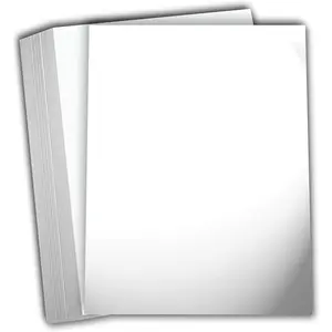 White Glossy Cardstock Paper 8 1/2 x 11" 100 lb Cover Card Stock 50 Pack