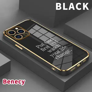 Soft TPU Phone Case for iPhone 15 Pro Max 16 14 Plus 13 12 11 X XS Max XR Divine Life Catalyst Luxury Electroplating TPU Anti-Slip Bumper Shockproof Cover Gift