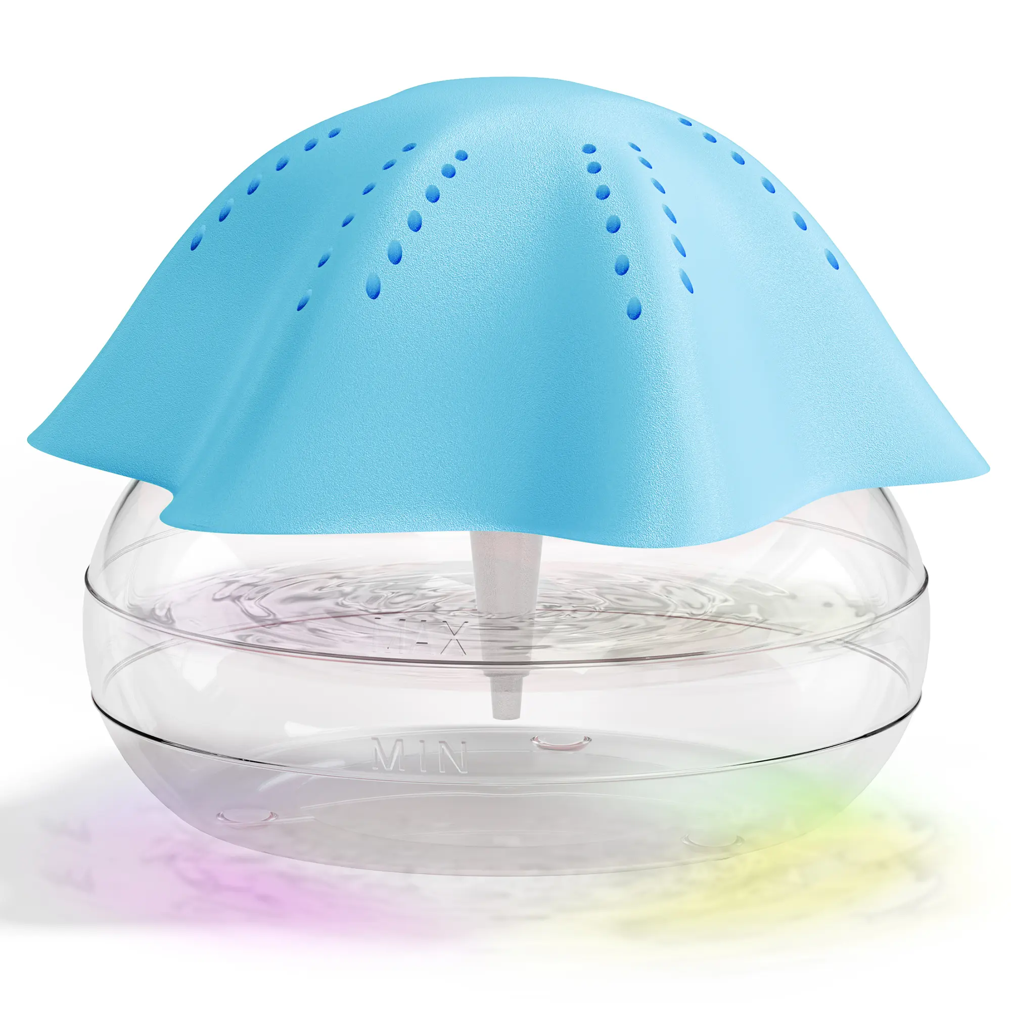 MORENTO 606C Water-Based Air Purifier-Air Washer with Advanced Vortex Impellers, Starfish Artistic Appearance, Essential Oil Diffuser, 7-Color LED Effect, Energy Saver, Anti-Allergy, Pet Odor Control for Home, Office Smokers to Breathe Better