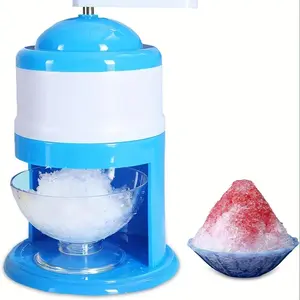 Mini Hand-Crank Ice Crusher Machine, Home Use Small Portable Shaved Ice Maker, Manual Ice Crush Tool for Street Vending, Manual Ice Shaver, Ice Shaving Machine