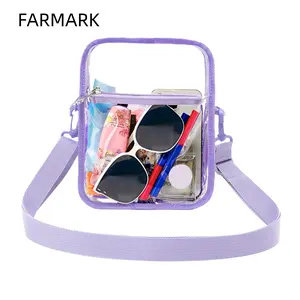 FARMARK Clear bag for stadium events, women's Clear Purse crossbody bag, stadium approved with front pocket, perfect for concerts
