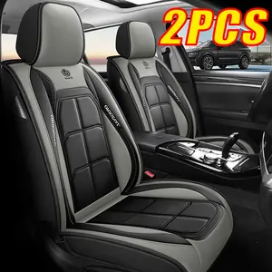 Waterproof Leather Car Seat Covers 2PCS Universal Fit for All Cars Durable Stylish Protection No Drilling Required
