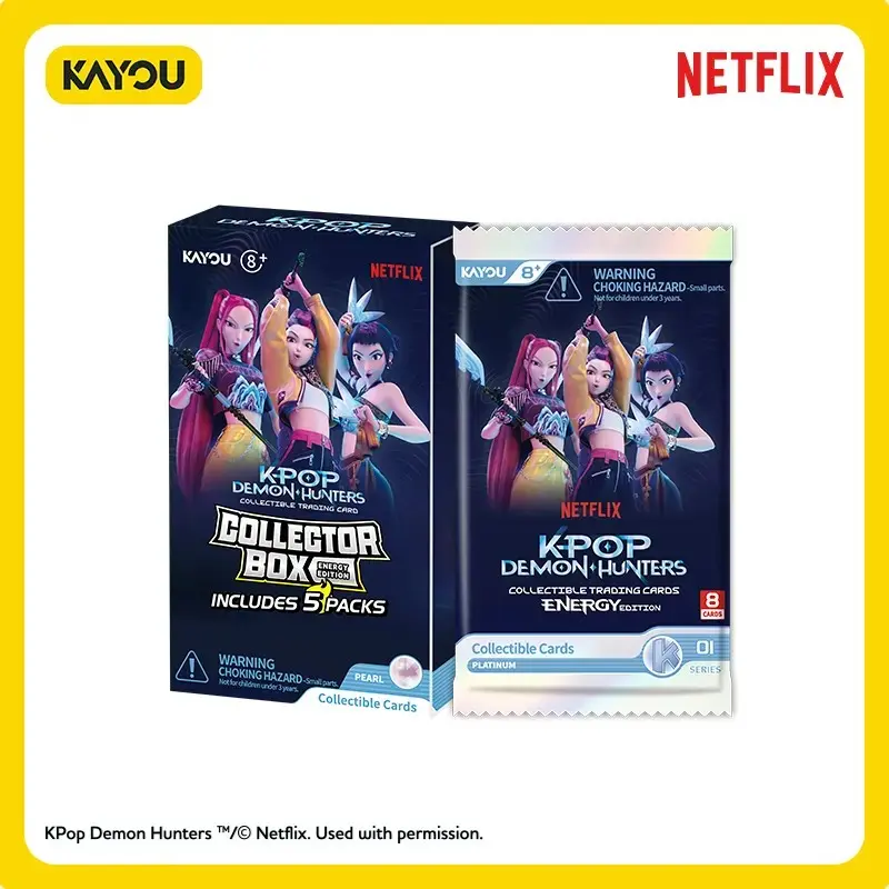 KPop Demon Hunters-Collectible Trading Cards-Energy Edition-Collector Box(5 packs)-001