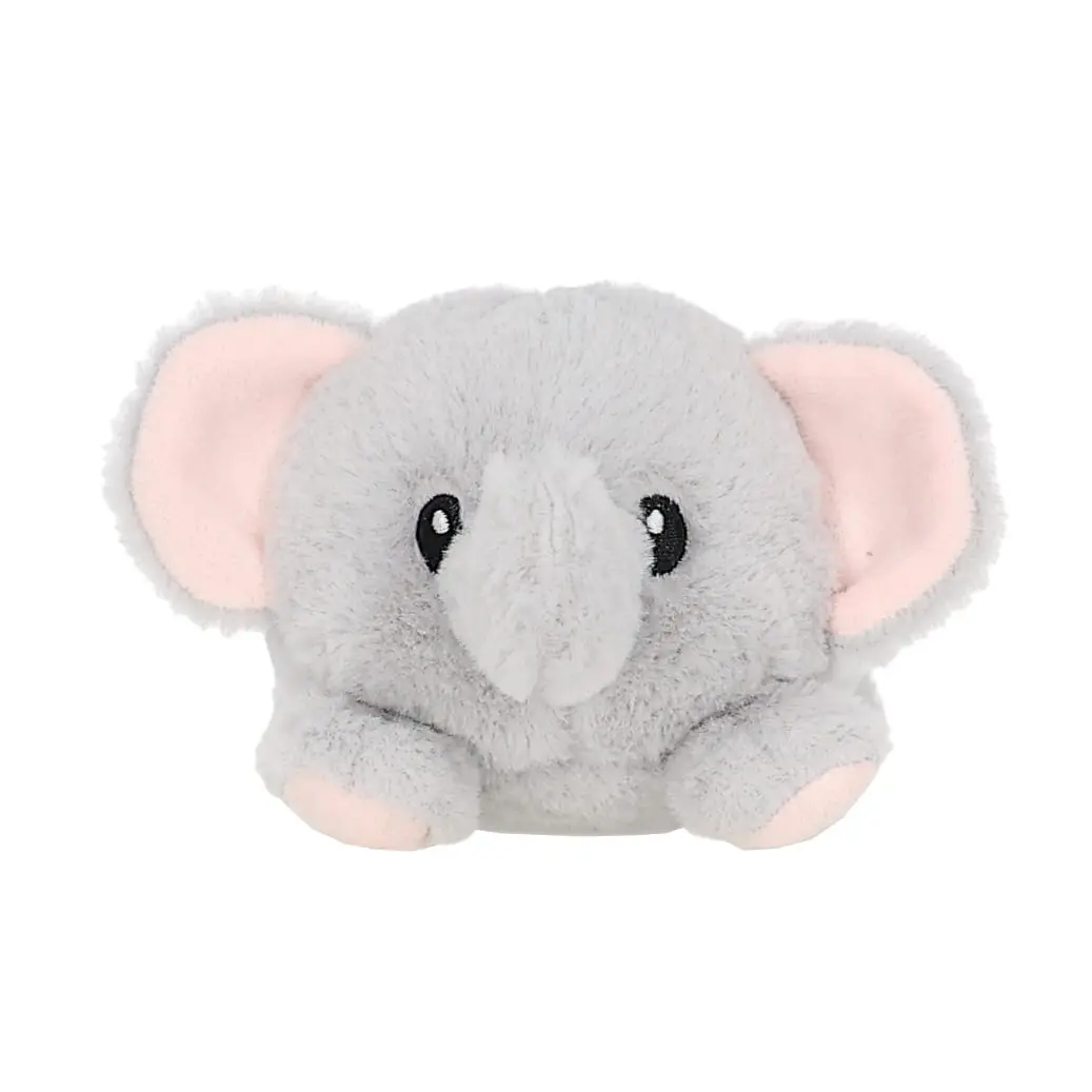 Elephant Shape Weighted Mini Stuffed Toy - Heatable, Cool in Freezer, Infused with Lavender, Weighted for Balance, Baby Warm Pals for Healing & Play