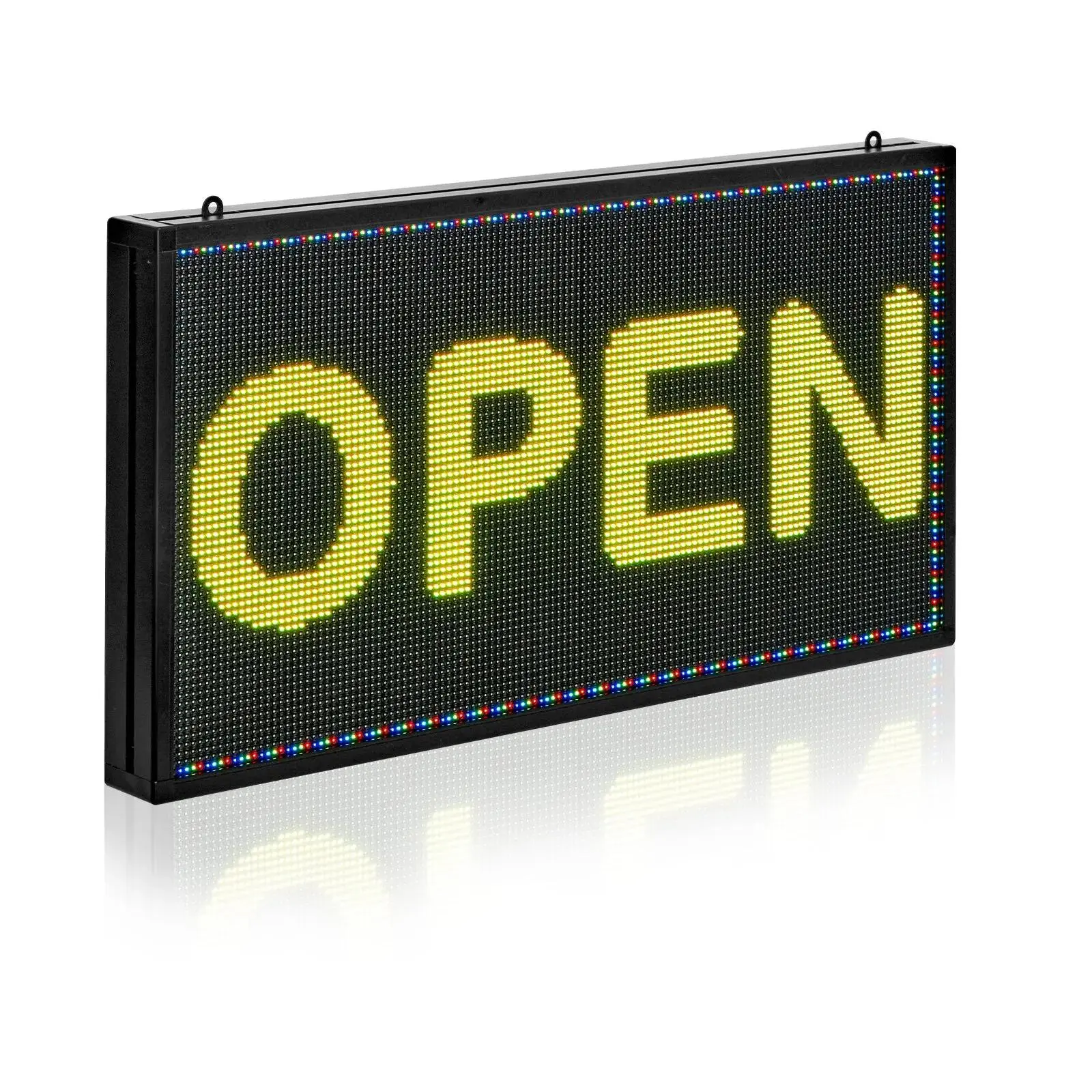 【Summerfinds】VEVOR Programmable LED Sign,  P5 Full Color Flexible Digital Scrolling Panel, DIY Custom Text Pattern GIF Display, Bluetooth APP Control Message Board for Store Business Advertising, Indoor 27x14 in