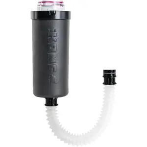 The  Skinny Can - Portable Coozie or Bottle Cooler/Cup With Detachable, Expandable, Hose To Funnel Your Drink (Black)