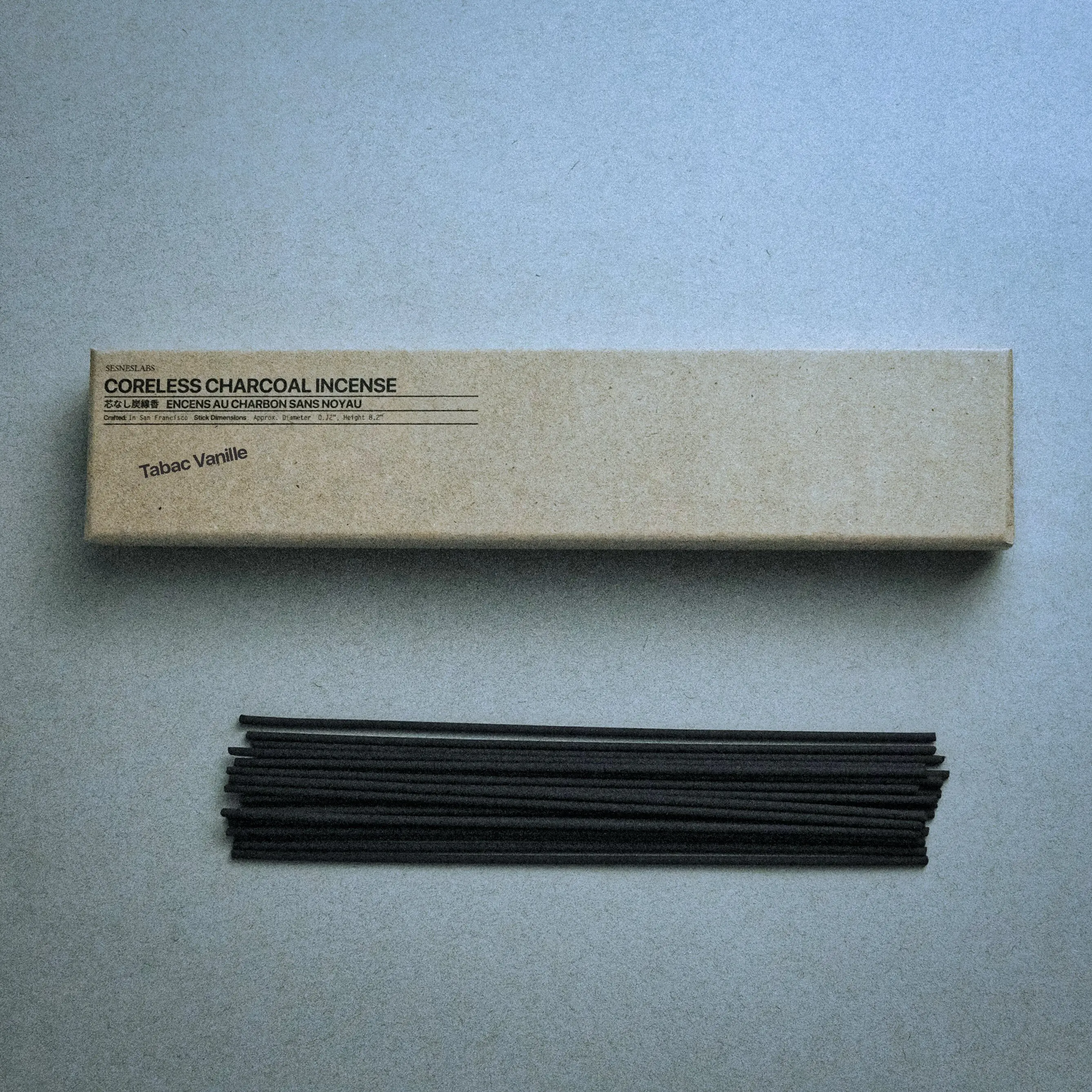 Tabac Vanille Coreless Pure Incense Sticks - Original Product with No Additional Packaging or Accessories