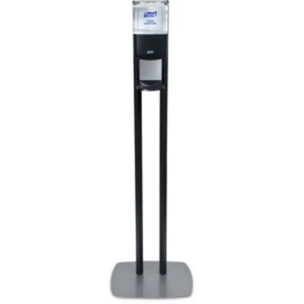 Purell GOJ7216-DS ES6 ABS Automatic Hand Soap Dispenser with Low Profile Freestanding Floor Stand, Sturdy Lightweight Movable Gray Unit for High-Traffic Restaurants, Halls, Bathroom Supplies, Abs Plastic